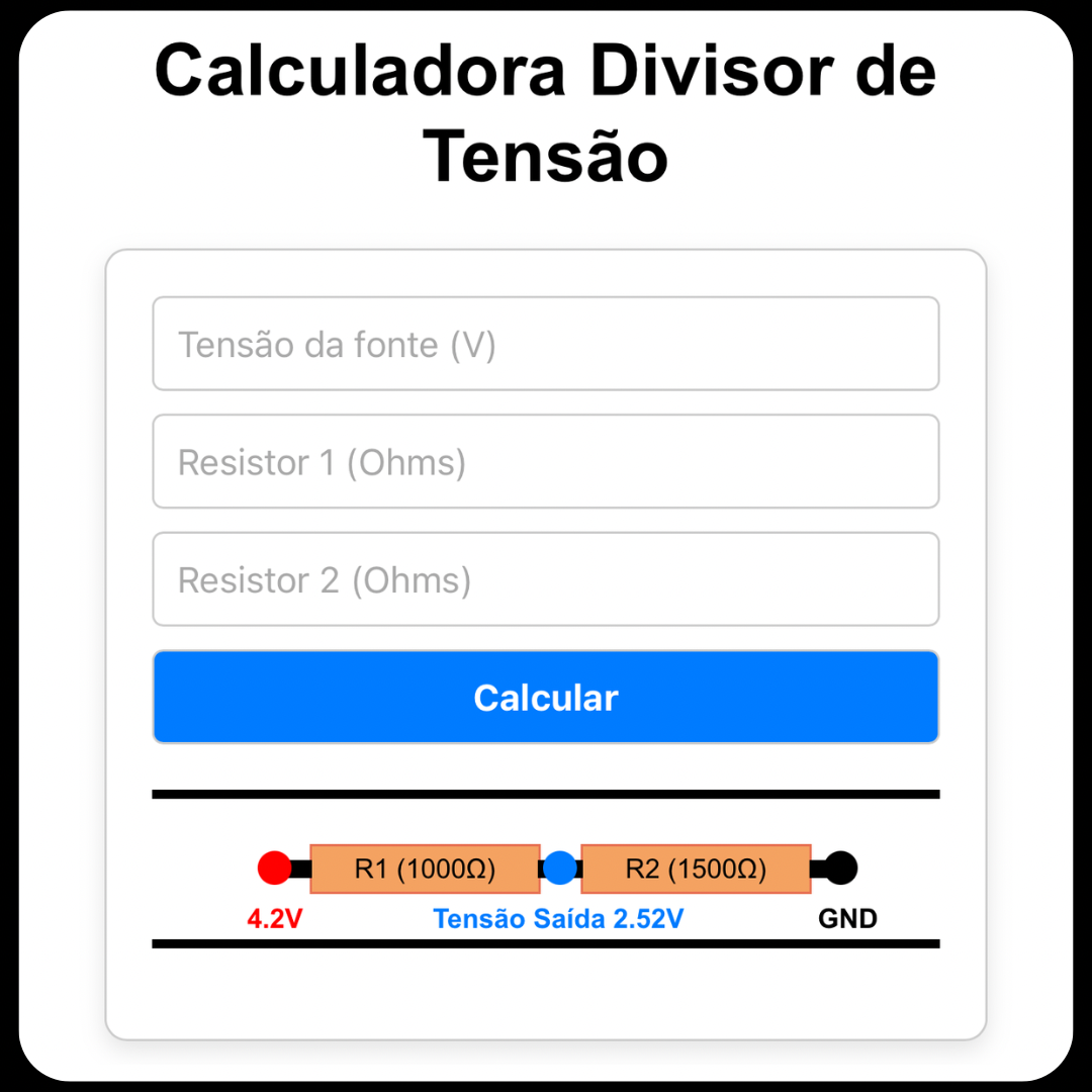Calculadora para Divisor de Tensão